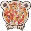 Generic Puzzle colorato in legno a forma di animale, puzzle unico a forma di animale, regalo per gli amanti dei gatti, Natale, decorazione per la casa (stile C)