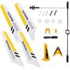 Supvox S107G - Set di pezzi di ricambio per elicottero radiocomandato, pale gialle, decorazione posteriore, asta di compensazione per montaggio facile e riparazione professionale