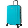 ITACA Valigia Media da Viaggio Rigide, Trolley Medio con 4 Ruote, Materiale ABS Valigia Media Rigida in Offerta Resistente e Leggero Tiber, Turquesa-Antracita, M