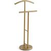 Versa Begna Servo Muto Moderno Multifunzionale con 2 Grucce o Appendini per Abiti da Uomo o Donna, Misure (A x L x P) 100 x 28,5 x 45 cm, Acciaio, Colore Oro