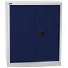 Bisley - Armadio a Due Ante Universale, 1 ripiano zincato, 2 OH, Metallo, 505 Corpo Grigio Chiaro, Frontali Blu Oxford, 40 x 91,4 x 100 cm