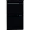 BISLEY Armadietto sospeso a 1 Binario DIN A4, 2 cassetti HR, Metallo, 633 Nero, 62.2 x 41.3 x 71.099999999999994 cm