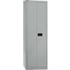 Bisley - Armadio a Due Ante Universale, 4 Ripiani, Larghezza 600 mm, in Metallo, 355 Argento, 40 x 60 x 195 cm