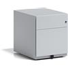 Bisley Note - Cassettiera su rotelle con Maniglie, 1 cassetto Universale, 1 cassetto HR, in Metallo, 645 Grigio Chiaro, 56,5 x 42 x 49,5 cm