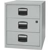 Bisley Home PBA Mobile Mobile Mobile Cassettiera 3 Cassetti Universali, Argento 355, 40x41.3x52.8cm