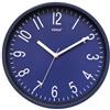 Versa Raven Orologio NUOVO MECCANISMO E QUALITÀ MIGLIORATA, Silenzioso e Decorativo, per Cucina, Soggiorno o Sala da Pranzo, Misure (A x L x P) 25 x 4,3 x 25 cm, Polipropilene, Colore Blu