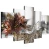 B&D XXL - Quadri Moderni per Soggiorno Grandi, Fiori Orchidea, 200x100 cm | Chiodi Inclusi, 5 Pezzi, Quadro Moderno, Stampa su Tela, Componibili, Resistenti Allo Sbiadimento, Produzione Europea