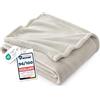 Bedsure Plaid Divano Coperta Pile - Flanella, 150 x 200 cm, Beige | Leggera e traspirante, coperta in flanella spessa e morbida, per casa e regalo, tutto l'anno, per uomo e donna
