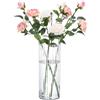 Segus Vaso da Fiori in Acrilico Trasparente, 12x30cm Vaso Cilindrico in Acrilico, Moderni, Infrangibili, Leggero, per Matrimoni, Interno