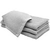 ZOLLNER 4 strofinacci in cotone 50x70 cm - canovacci da cucina grigio - super assorbenti e resistenti - lavabili fino a 60°C - con appendino - qualità da ristorazione - certificati Oeko Tex