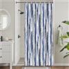 Uiiooazy Tenda Doccia Antimuffa, Tenda da Doccia Piccola 90x180cm Blu Navy Gradiente Grigio Pittura Sfumata Stretta Tende da Bagno Tessuto Lavabile Impermeabile Tende per Vasca da Bagno con 6 Anelli