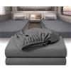 ANEELV Set di 2 lenzuola con angoli per camper, 70-85 x 190-210 cm, grigio scuro | Morbido cotone, elastico a 360°, certificato Oeko-Tex, lavabile a 60 °C, ideale per Fendt & Co.
