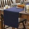 ARVOV Runner da tavolo primaverile moderno, lavabile, effetto lino, impermeabile, per sala da pranzo, feste, vacanze, decorazione, colore: blu marino, 40 x 180 cm