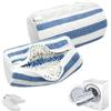 YAMAIDUO 2 Pezzi Sacchetto Scarpe Lavatrice, Riutilizzabile e 360°,Blu e Bianco