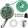 Vlecexs 10m Stendibiancheria Estensibile con 10 Fibbie Fisse e 20 Mollette Antivento, Corda da Bucato Esterno Portatile per Trapunta Lenzuolo, Filo Retrattile per Giardino Balcone Viaggio Campeggio