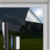 Chingcoo Pellicola solare per finestre, per interni - 90 x 400 cm - Pellicola a specchio per finestra - Pellicola a specchio autoadesiva - protezione UV - protezione dal calore per la casa, colore nero e