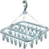 Fhioevt Stendibiancheria pieghevole con 32 clip, per calze piccole, biancheria intima, asciugamani (blu)