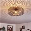 hofstein Lampada da soffitto Wemude, lampada da soffitto rotonda in metallo in nero/rame, 1 luce, attacco E27, luce retrò con effetto reticolo, senza lampadina/e