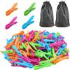 AMANDELIZABE 2 confezioni da 120 mollette di alta qualità, in plastica per stendibiancheria, forte grip con multicolore, resistente al vento per coperta, asciugamani, vestiti, calze, biancheria intima.