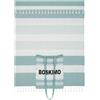 BOSKIMO Telo mare grande con borsa cucita 2 in 1, pareo stile fouta con frange, 90 x 200 cm, asciugamano e borsa multiuso uomo e donna, ideale per piscina, picnic, spa e viaggi, 5 colori