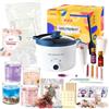 LINGQIAN Kit per la Creazione di Candele in Gel Trasparente per Adulti | Kit per la creazione di candele in gel trasparente a tema marino e floreale, include fiori secchi e conchiglie