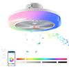 TOPBOS Plafoniera LED con Ventilatore Timer Silenzioso Ventilatore da Soffitto Musicale RGB Moderno con illuminazione e Telecomando &APP, Ventilatore LED Dimmerabile per Camera da Letto Soggiorno