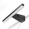 DILUMEN Lampada da specchio a LED per bagno con interruttore, 40 cm, 1000 lm, 10 W, lampada da bagno, 4000 K, bianco neutro, 230 V, IP44, nero