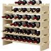 SogesHome Portabottiglie di Vino Organizer in Legno Porta bottiglie da vino Porta bottiglie e armadietti da vino per 48 Bottiglie per Vino da ripiano per Soggiorno Legno