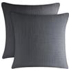 Blumtal Federe in Mussola 80x80 cm Set da 2 - 100% Cotone, Certificato Oeko-TEX, Morbide e Lavabili in Lavatrice, Antracite