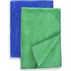 Ztolbriy Panni In Bambù E Cotone e Panni Pulizia Casa - Confezione da 2 Panno per la Pulizia Senza Pelucchi per Cucina e Bagno, Altamente Assorbenti, Lavabili, Durevoli ed Ecologici (Verde/Blu)