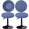 YINGAYOU Copri Sgabello Rotondo 30-40cm Fodera Sgabello Rotondo con Coprisedie Jacquard, Elastici, Morbidi e Confortevoli, Dai Colori Intensi (2, Blu)