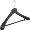 Generic Grucce, Appendiabiti, Cappotto, Costume, Set di 10 pezzi, Plastica, Nero, Barra, Spalline Larghe, Giacca, Gancio girevole a 360°, 48 cm (LS48/B_00/10)