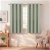 BellaHills Tende Oscuranti per Interni con Anelli 2 Pezzi 140L x 145A cm Tende Termiche per Soggiorno e Camera da Letto per Salotto Moderne Tenda Fonoassorbente, Verde Salvia