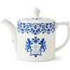 Portmeirion Home & Gifts KCC00600 - Teiera Spode King Charles III, 1,1 L, motivo blu e bianco, prodotta nel Regno Unito