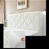 DOSYCOVUR Cuscini Testata Letto Matrimoniale Imbottiti Copri Testiera Elasticizzato In Velluto Protezione Comoda Per Letto Matrimoniale Single King Double,Bianca,140cm