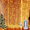 Sunlisky Tenda di luce interna 4x2m 400 luci a LED per fata tenda interna/finestra con telecomando timer, 8 modalità IP65 impermeabile per illuminazione natalizia decorazione di finestre