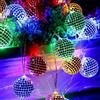 Sunshine smile Disco Ball String Luci Argento Appeso Specchio Disco