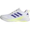 adidas Uomo Novaflight 2 Indoor Shoes, Ftwr White/Pure Purple/Hi-RES Yellow, 36 EU