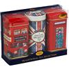New English Teas Bandiera del Regno Unito patrimonio culturale: set regalo selezione assortita 3x barattoli di tè con 28 bustine di tè