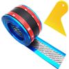 CTRICALVER Protezione Paraurti Auto, Adesiva Auto Sottoporta, 3M*5cm, Flessibile Autoadesiva Protezione Paraurti Auto si adatta alla maggior parte delle auto (Bicolore blu)+ raschietto giallo