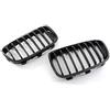 HZTWFC Una Coppia Nero Luminoso Griglie Rene Anteriore 1 Stecche Griglia Per BMW F20 F21 Serie 1 2011 2012 2013 2014
