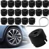 Mritrit 17mm Copricerchi, 20 pezzi di tappi per dadi in plastica con strumento di rimozione, copertura per viti nero per auto, compatibile con T5 T6 Golf Magotan Sagitar