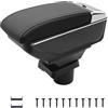 KAERGK Bracciolo Auto Compatibile con Toyota Yaris Vitz 2006-2011 | Vano Portaoggetti a Due livelli, Facile da Montare, Bracciolo Regolabile per Auto, Pelle PU, Linea Nera
