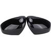 Jelquix Set di Calotte per Specchietti di Ricambio, Alloggiamento Copertura Specchietto Laterale per Smart Fortwo Forfour 453 2015-2021, con Strato Protettivo in Plastica ABS (nero lucido)