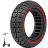 VOLOHAS 10 x 2,75 - 6,5 pollici per Kugoo G2 Pro, Kugoo G-Booster, Speedway 5, Dualtron 3 pneumatici elettrici di ricambio in gomma piena, antiscivolo, fuoristrada, solidi e antiforature (rosso, 1