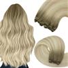YoungSee Extension Capelli Veri Tessitura Biondo Cenere Balayage 55 cm Extension Capelli Tessitura Extensions Matassa Capelli Umani Bionde 100g Biondi Cenere Balayage Bionde Platino #8/60/8
