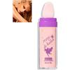 HADAVAKA Polvo De Hadas Maquillaje, Glitter Highlighter Powder Makeup Brightening Face, Body Hair Makeup Stick Fairy Highlight Patting Powder, Body Shimmer Patting Powder Glitter (02#)