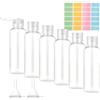 Giloty Set 6 Flaconi da Viaggio 100 ml - Contenitori per Liquidi con Imbuti ed Etichette, Riutilizzabili per Shampoo, Bagnoschiuma e Cosmetici