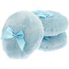 SWOOMEY Piumino Talco Rotondo Multiuso 3 Pezzi in Peluche e Nastro | Morbido Tocco Delicato, Applicazione per Talco e Polvere Bebè, Forma Semplice, Uso Salone e Bagno