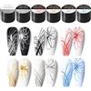 Generico Gel di ragno - gel per Naill Artt | Liner Polish | Colori ragno | unghie da disegno a filo | di pittura per unghie | Policone di disegno elastico | Vernice unghie | Versatile